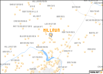 map of Mill Run