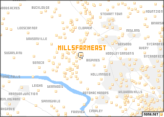 map of Mills Farm East