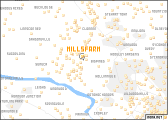 map of Mills Farm