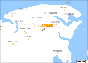 map of Mills Ridge