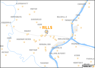 map of Mills