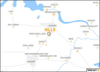 map of Mills