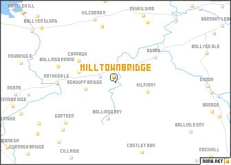 map of Milltown Bridge