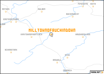 map of Milltown of Auchindown