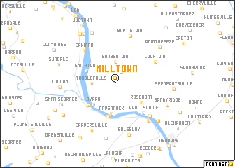 map of Milltown