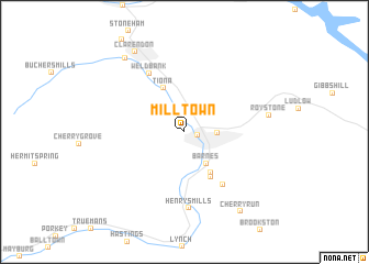 map of Milltown