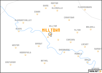 map of Milltown