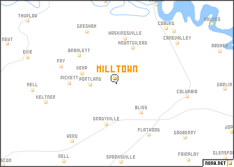 map of Milltown