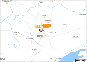 map of Milltown