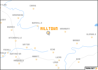 map of Milltown