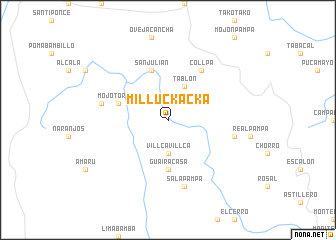 map of Milluckacka