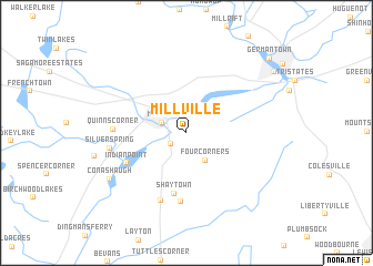 map of Millville