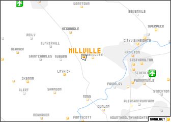 map of Millville