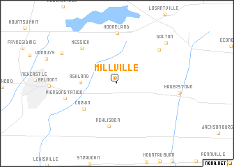 map of Millville