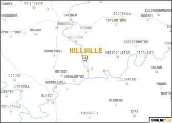 map of Millville