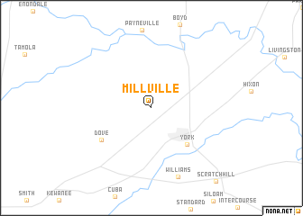 map of Millville