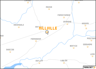 map of Millville