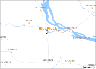 map of Millville