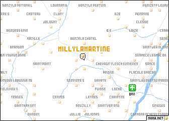 map of Milly-Lamartine