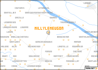 map of Milly-le-Meugon