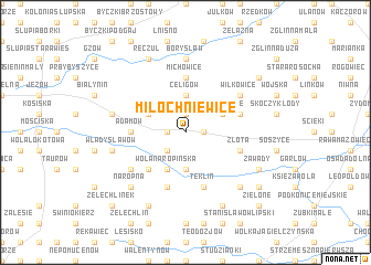 map of Miłochniewice