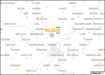 map of Miłocin