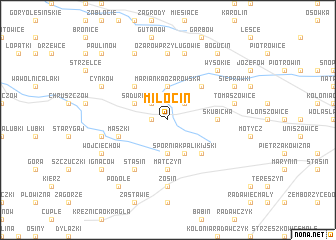 map of Miłocin