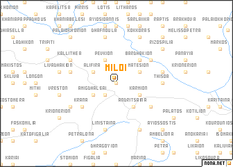 map of Míloi