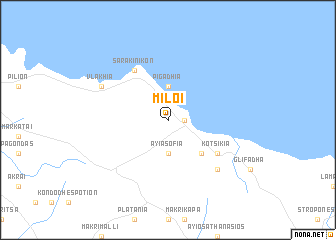map of Míloi