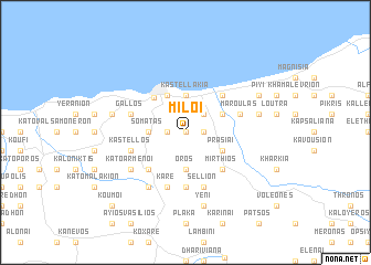 map of Míloi