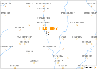 map of Milombiky