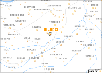 map of Milorci