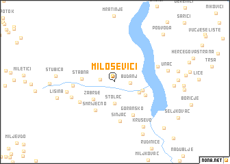 map of Miloševići