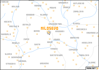 map of Miloševo