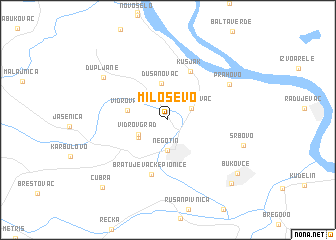 map of Miloševo