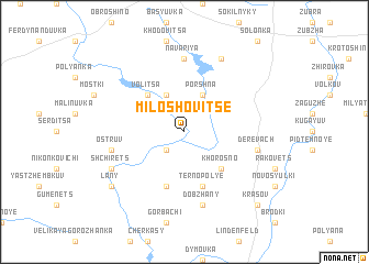 map of Miloshovitse