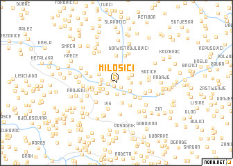 map of Milošići