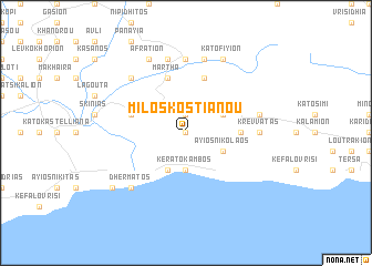 map of Mílos Kostianoú