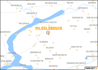 map of Miloslobodka