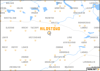 map of Miłostowo