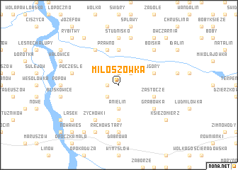 map of Miłoszówka