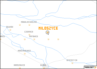 map of Miłoszyce