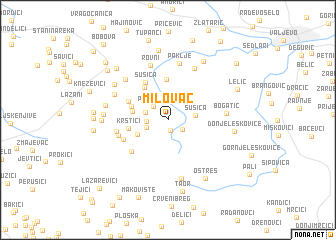 map of (( Milovac ))