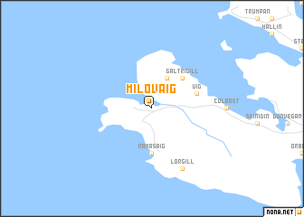 map of Milovaig