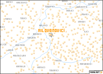 map of Milovanovići
