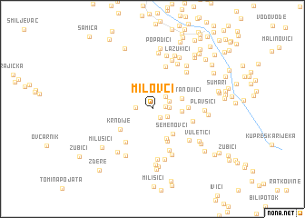 map of Milovci