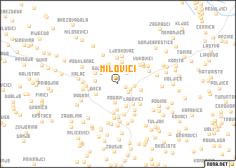 map of Milovići