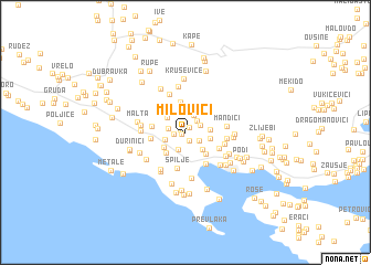 map of Milovići