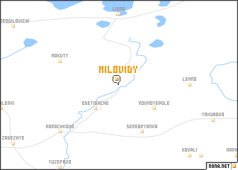 map of Milovidy