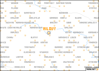 map of Milovy